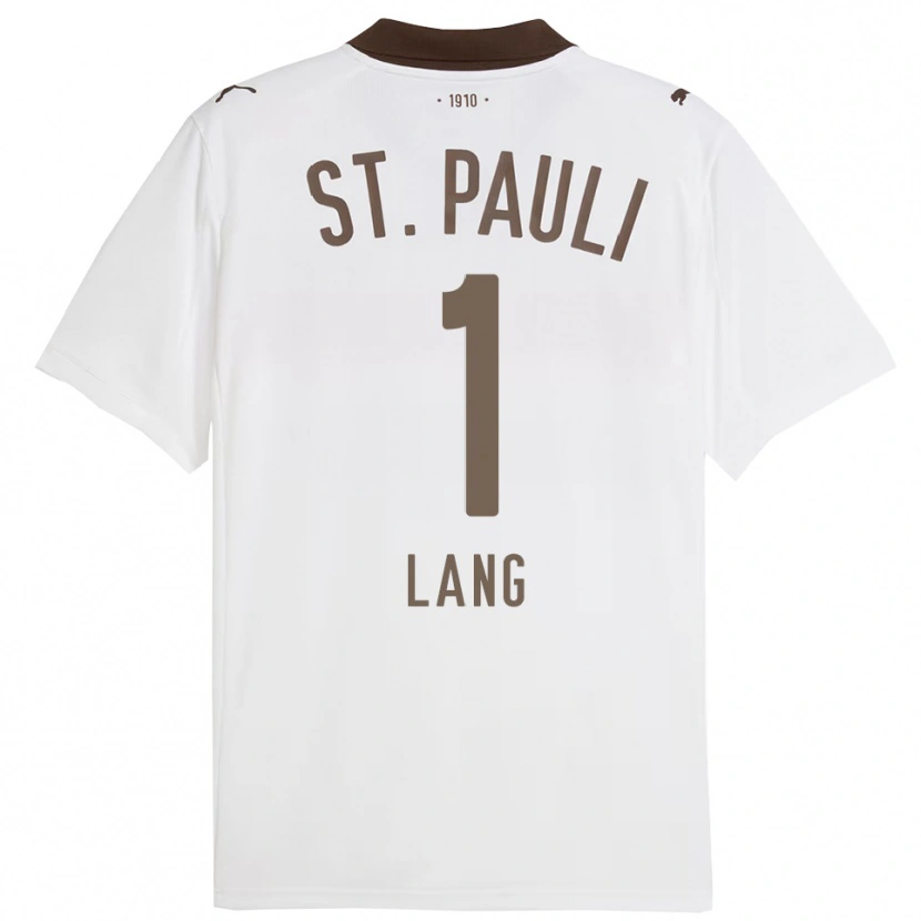 Danxen Homme Maillot Christoph Lang #1 Blanc Rouge Tenues Extérieur 2025/26 T-Shirt