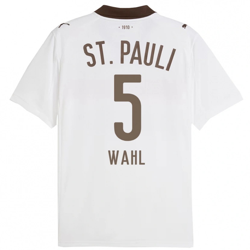 Danxen Homme Maillot Hauke Wahl #5 Blanc Rouge Tenues Extérieur 2025/26 T-Shirt