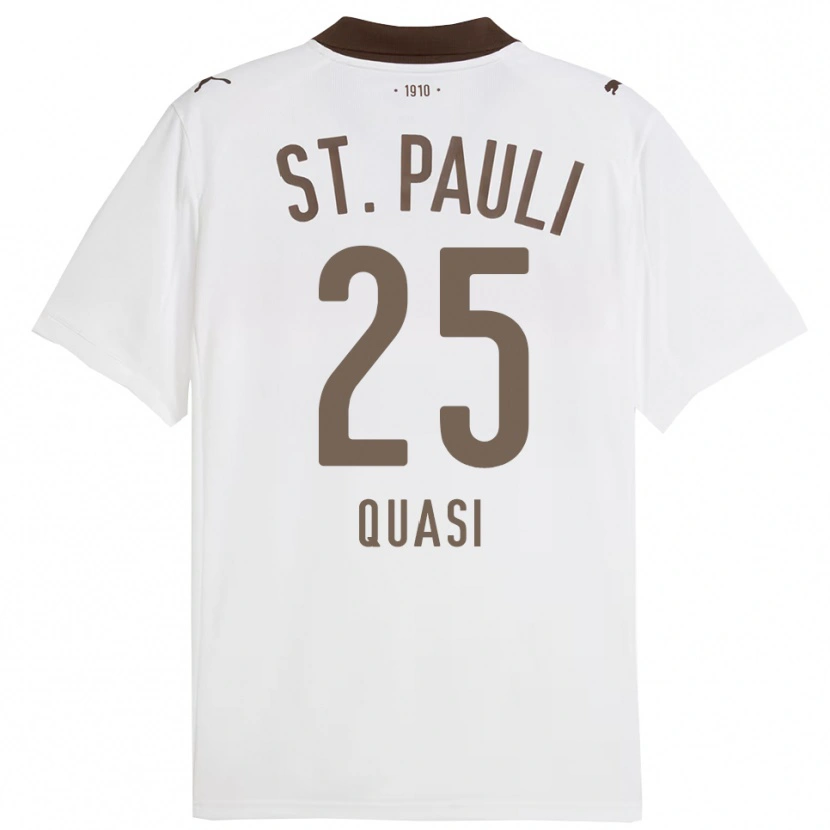 Danxen Homme Maillot Evans Quasi #25 Blanc Rouge Tenues Extérieur 2025/26 T-Shirt