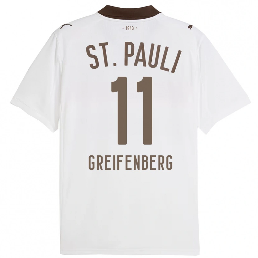 Danxen Homme Maillot Ann-Sophie Greifenberg #11 Blanc Rouge Tenues Extérieur 2025/26 T-Shirt