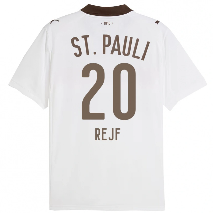 Danxen Homme Maillot Petr Rejf #20 Blanc Rouge Tenues Extérieur 2025/26 T-Shirt