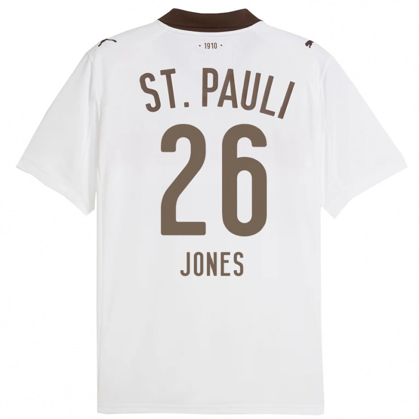 Danxen Homme Maillot Ricky-Jade Jones #26 Blanc Rouge Tenues Extérieur 2025/26 T-Shirt