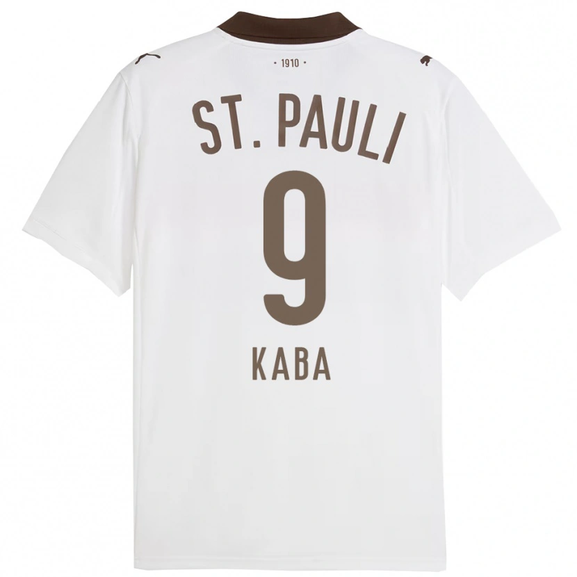 Danxen Homme Maillot Wissou Kaba #9 Blanc Rouge Tenues Extérieur 2025/26 T-Shirt