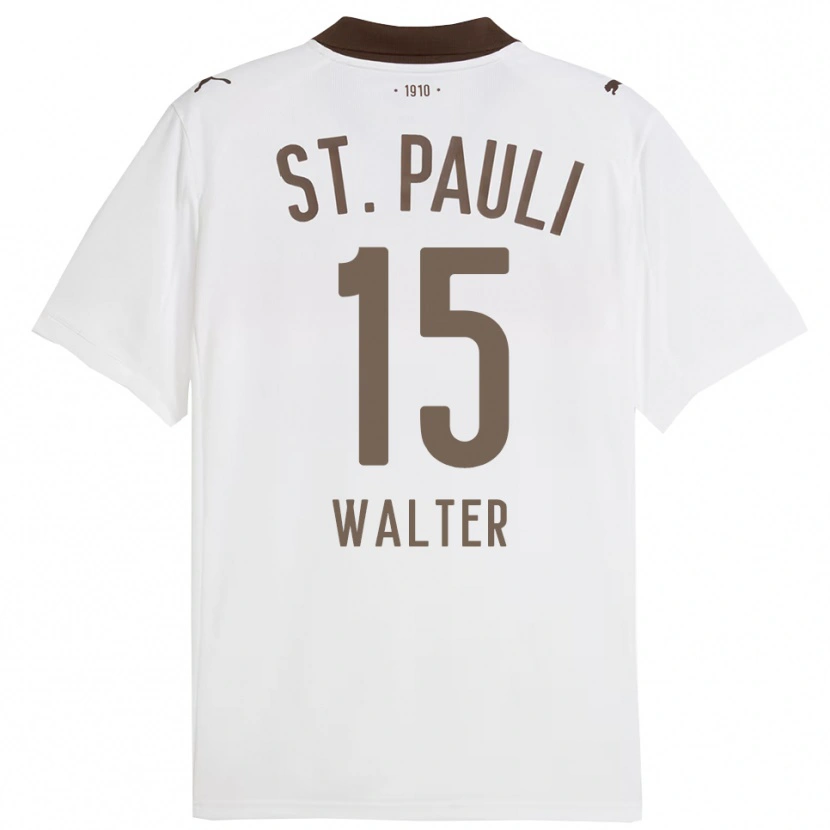Danxen Homme Maillot Marcel Walter #15 Blanc Rouge Tenues Extérieur 2025/26 T-Shirt