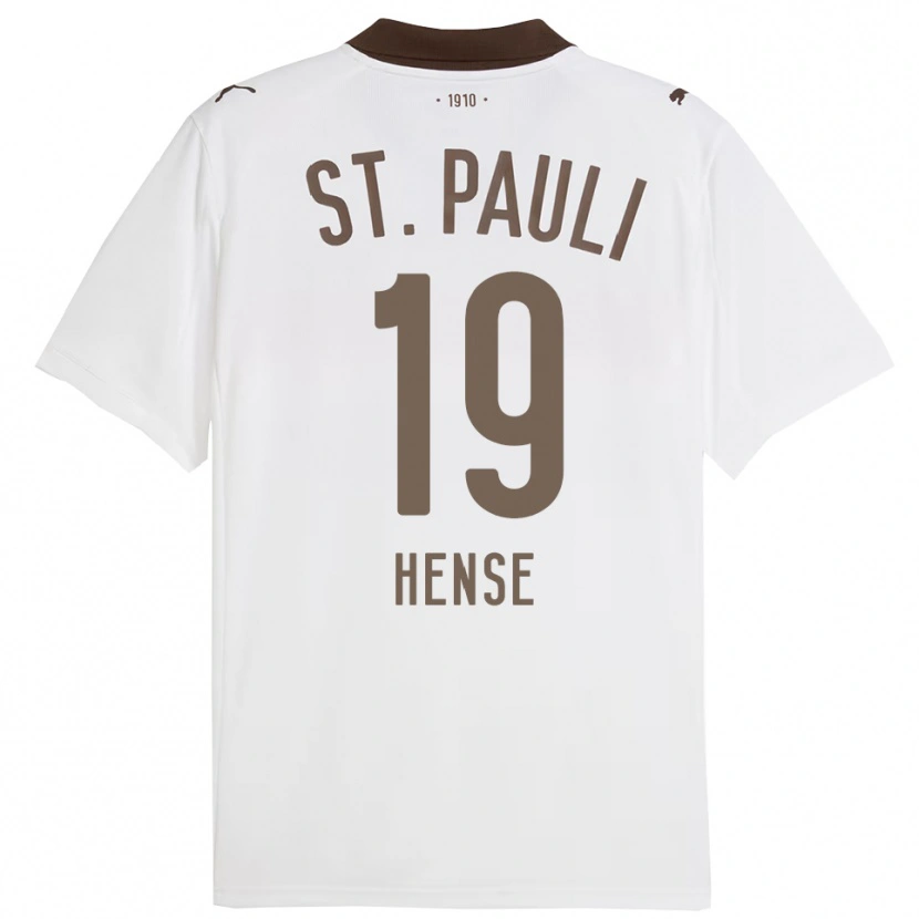 Danxen Homme Maillot Toralf Hense #19 Blanc Rouge Tenues Extérieur 2025/26 T-Shirt