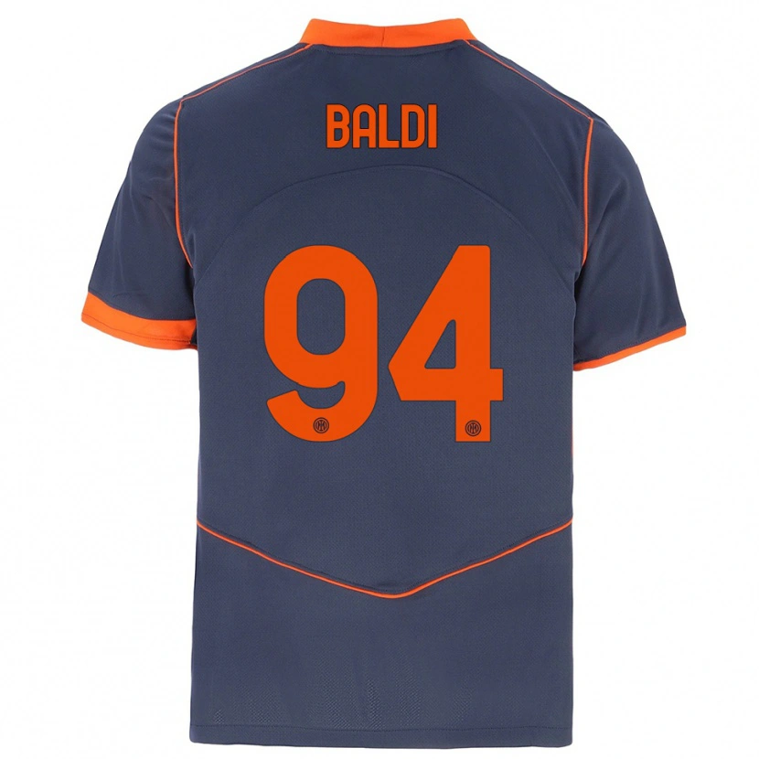 Danxen Homme Maillot Rachele Baldi #94 Gris Orange Troisieme 2025/26 T-Shirt