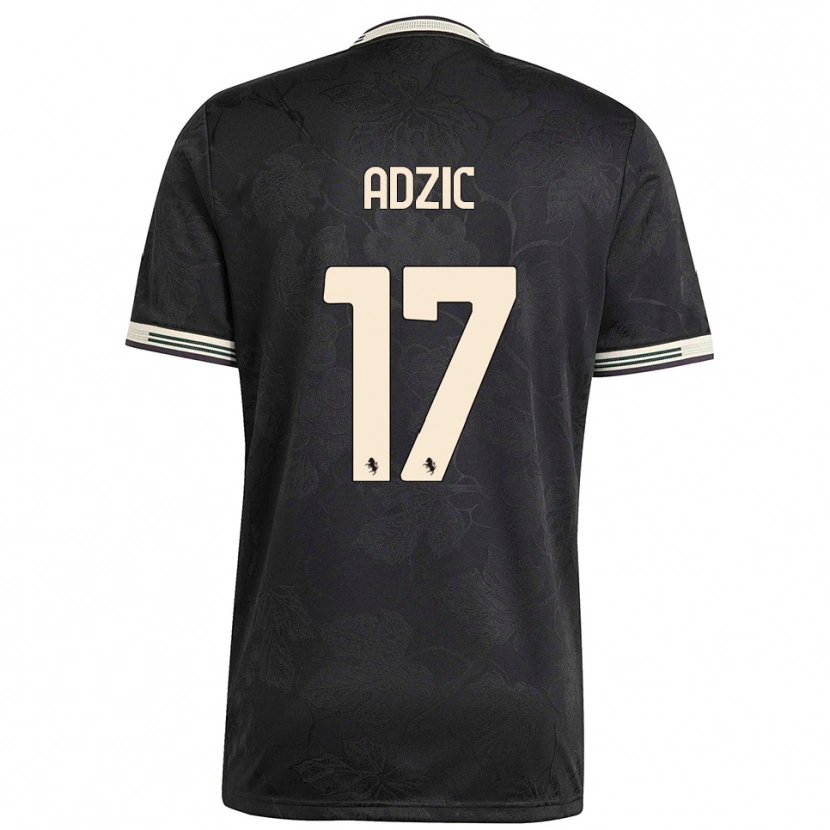 Danxen Homme Maillot Vasilije Adžić #17 Noir Blanc Vert Troisieme 2025/26 T-Shirt