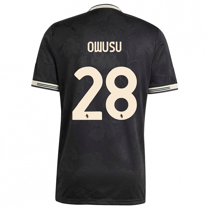 Danxen Homme Maillot Augusto Owusu #28 Noir Blanc Vert Troisieme 2025/26 T-Shirt