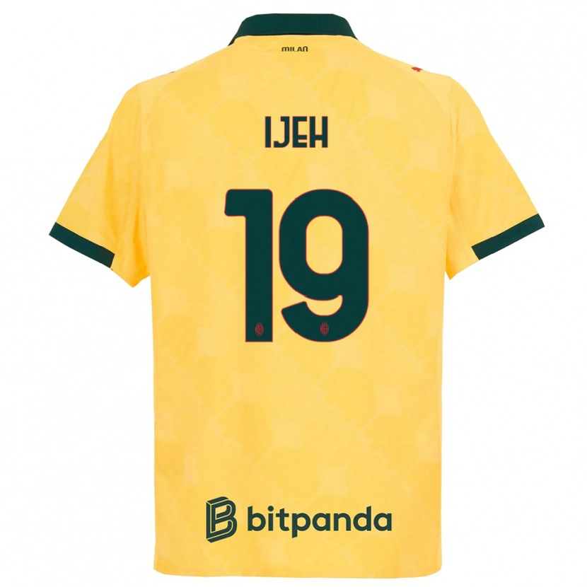 Danxen Homme Maillot Evelyn Ijeh #19 Jaune Noir Troisieme 2025/26 T-Shirt