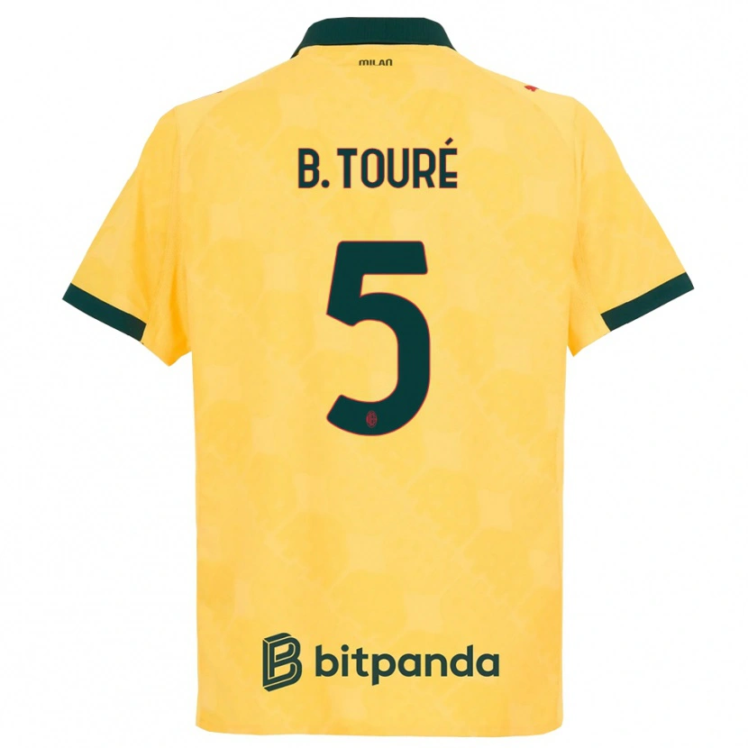 Danxen Homme Maillot Fode Ballo-Toure #5 Jaune Noir Troisieme 2025/26 T-Shirt