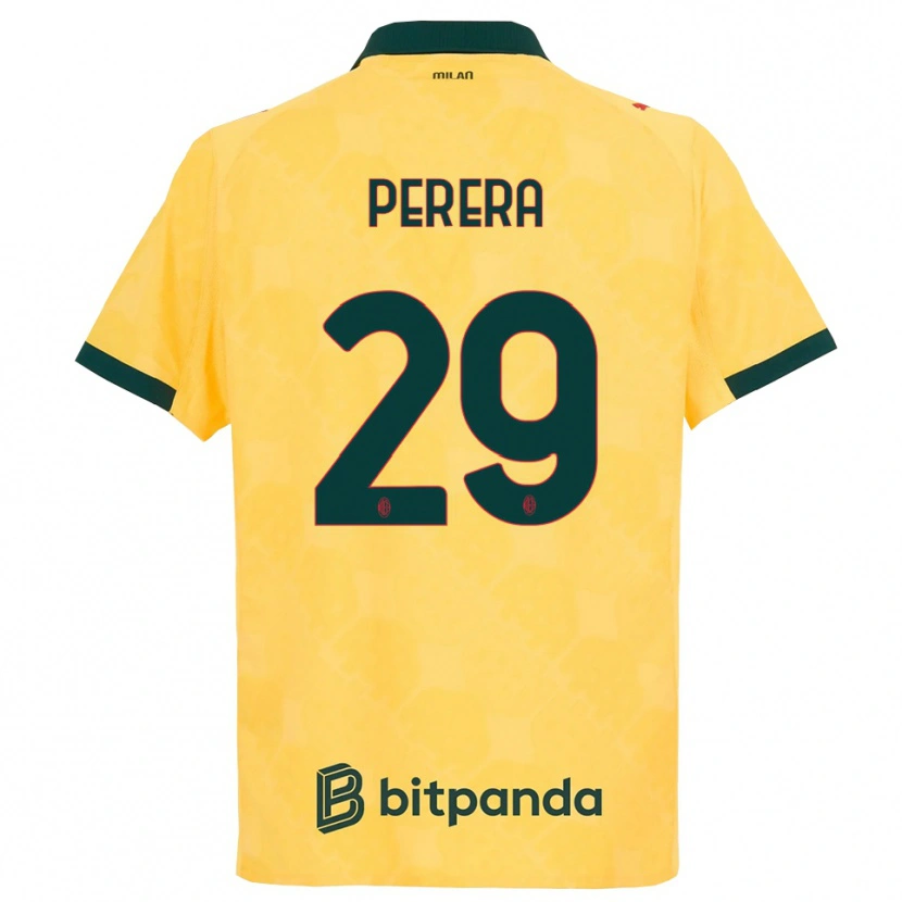 Danxen Homme Maillot Nirash Perera #29 Jaune Noir Troisieme 2025/26 T-Shirt