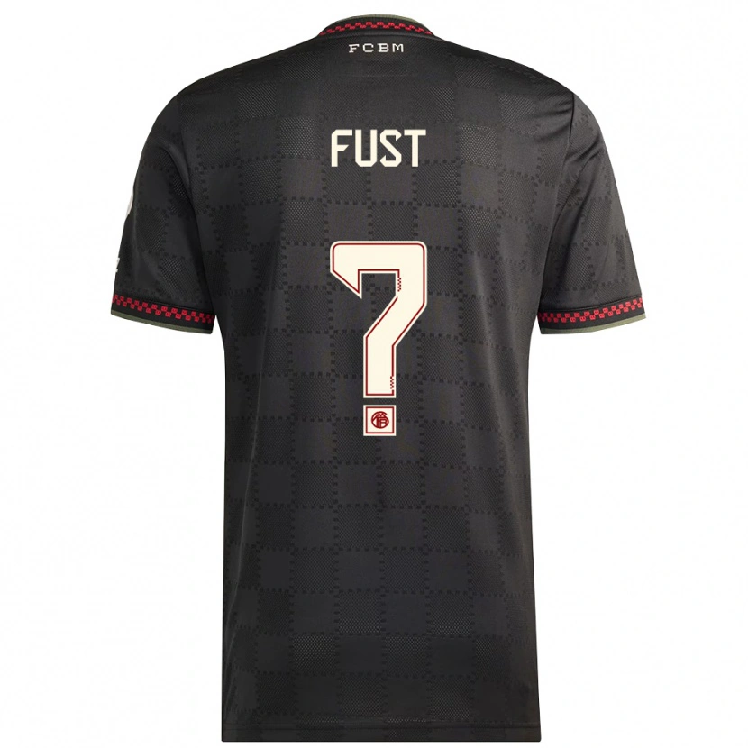 Danxen Homme Maillot Leon Fust #0 Noir Blanc Troisieme 2025/26 T-Shirt