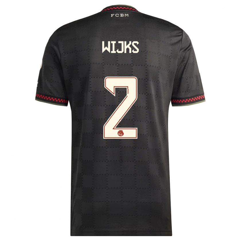 Danxen Homme Maillot Chivano Wijks #2 Noir Blanc Troisieme 2025/26 T-Shirt