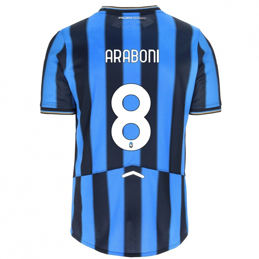 Danxen Femme Maillot Sebastiano Araboni #8 Bleu Ciel Noir Tenues Domicile 2025/26 T-Shirt