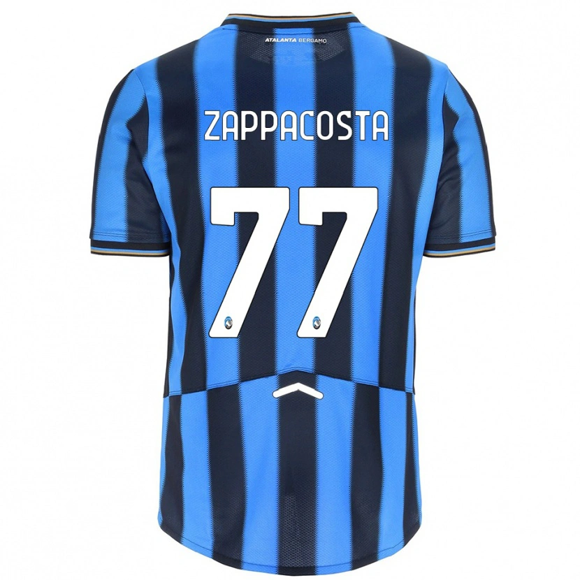Danxen Femme Maillot Davide Zappacosta #77 Bleu Ciel Noir Tenues Domicile 2025/26 T-Shirt
