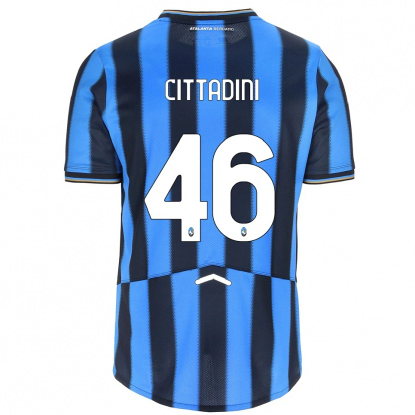 Danxen Femme Maillot Giorgio Cittadini #46 Bleu Ciel Noir Tenues Domicile 2025/26 T-Shirt
