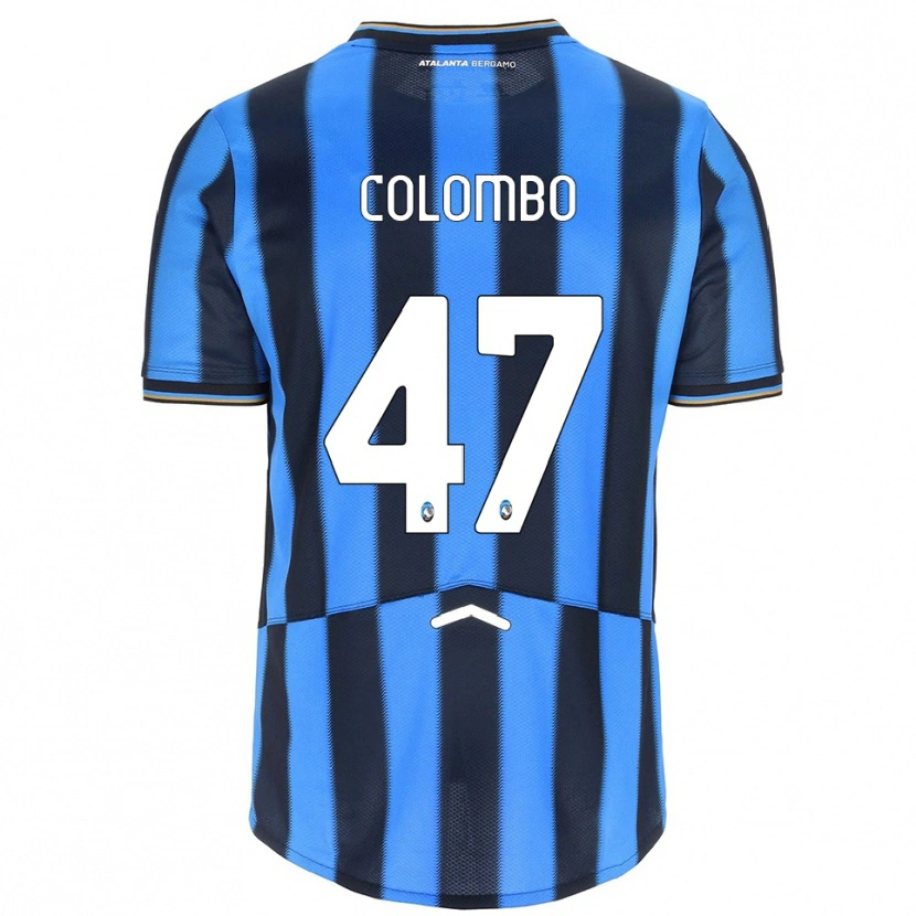 Danxen Femme Maillot Matteo Colombo #47 Bleu Ciel Noir Tenues Domicile 2025/26 T-Shirt
