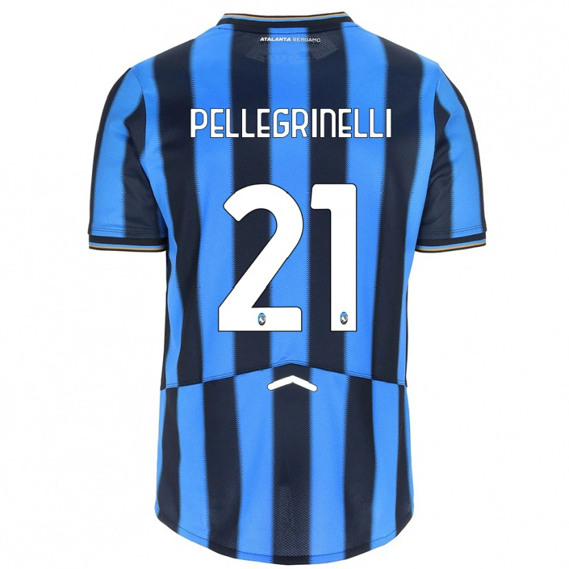 Danxen Femme Maillot Giorgia Pellegrinelli #21 Bleu Ciel Noir Tenues Domicile 2025/26 T-Shirt