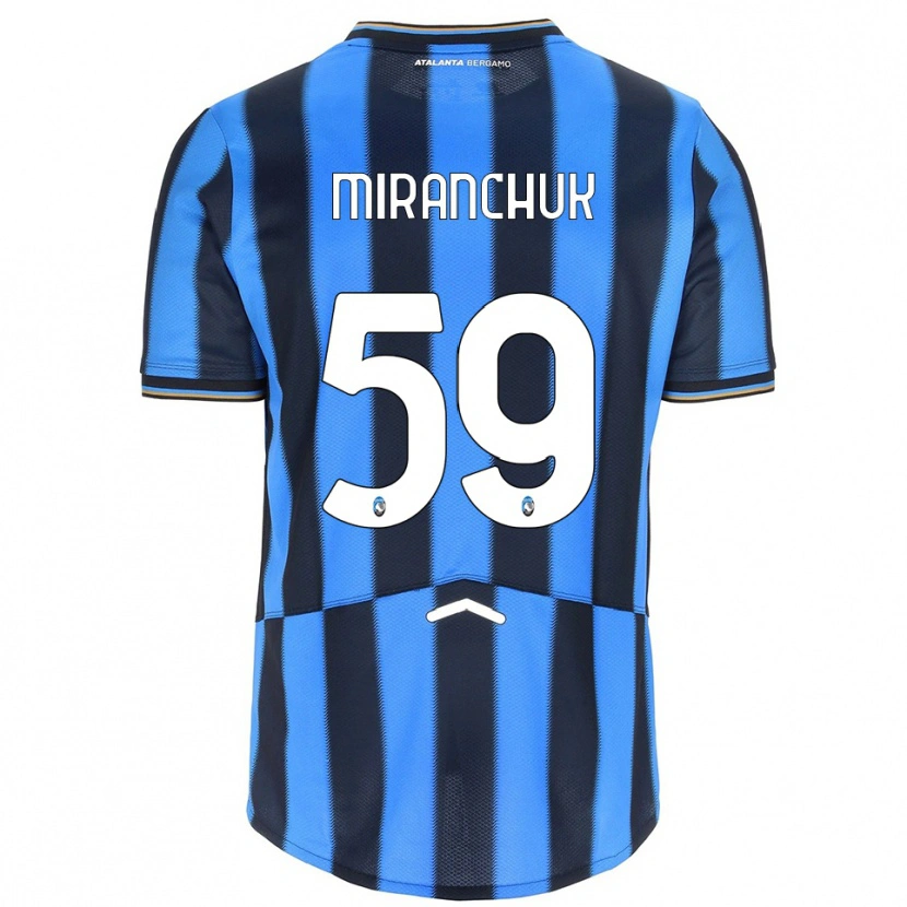 Danxen Femme Maillot Aleksey Miranchuk #59 Bleu Ciel Noir Tenues Domicile 2025/26 T-Shirt
