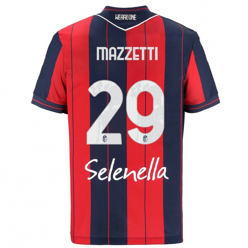 Danxen Femme Maillot Gabriele Mazzetti #29 Rouge Marine Tenues Domicile 2025/26 T-Shirt