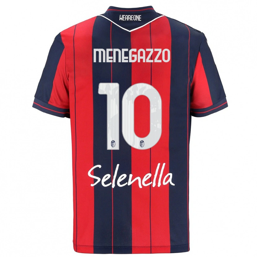 Danxen Femme Maillot Lorenzo Menegazzo #10 Rouge Marine Tenues Domicile 2025/26 T-Shirt
