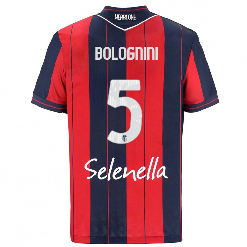 Danxen Femme Maillot Andrea Bolognini #5 Rouge Marine Tenues Domicile 2025/26 T-Shirt