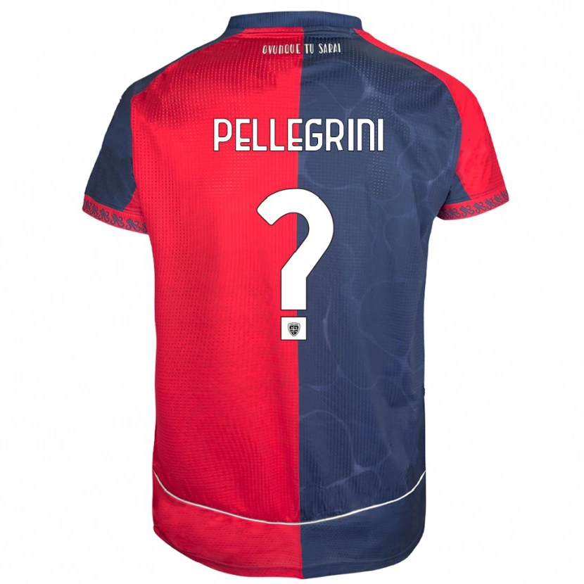 Danxen Femme Maillot Nicolò Pellegrini #0 Rouge Marine Tenues Domicile 2025/26 T-Shirt