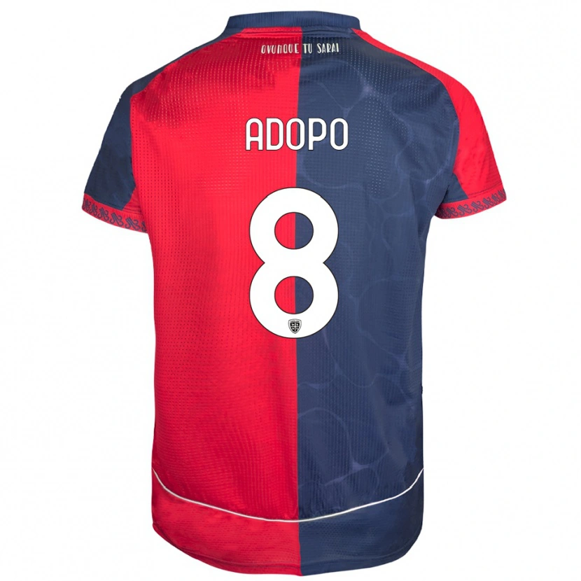 Danxen Femme Maillot Michel Adopo #8 Rouge Marine Tenues Domicile 2025/26 T-Shirt