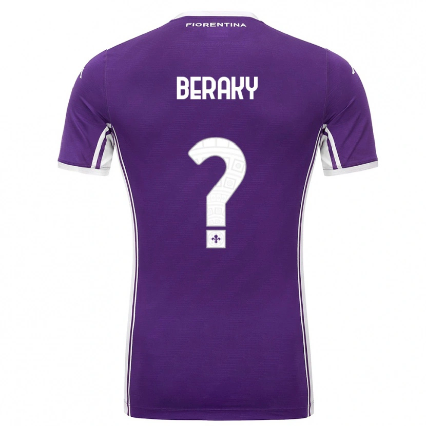Danxen Femme Maillot Mussie Beraky #0 Violet Blanc Tenues Domicile 2025/26 T-Shirt