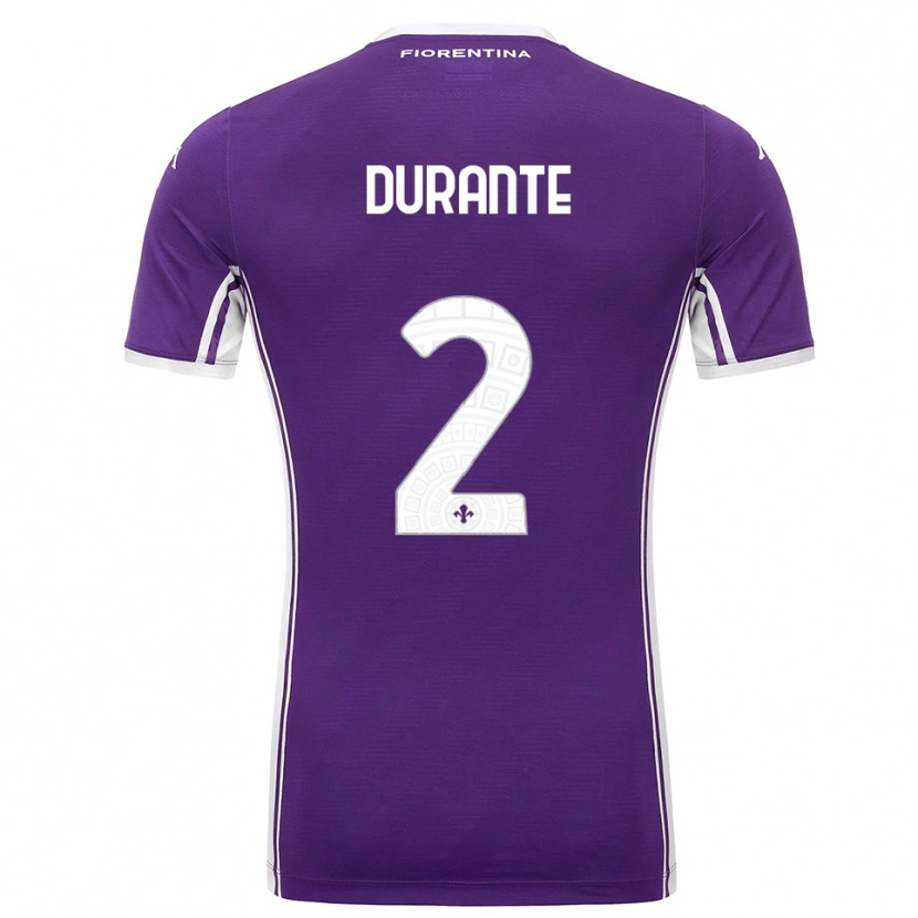 Danxen Femme Maillot Francesca Durante #2 Violet Blanc Tenues Domicile 2025/26 T-Shirt
