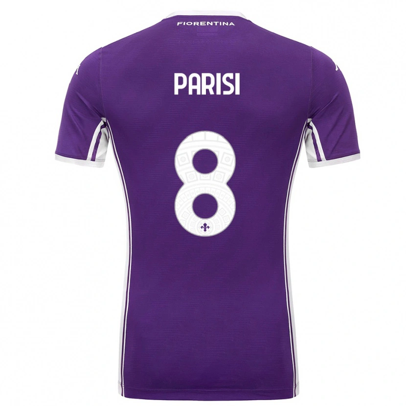 Danxen Femme Maillot Alice Parisi #8 Violet Blanc Tenues Domicile 2025/26 T-Shirt