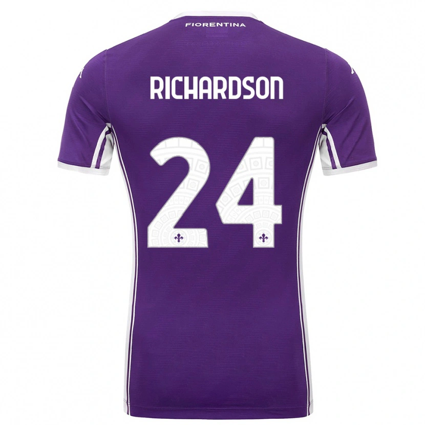 Danxen Femme Maillot Amir Richardson #24 Violet Blanc Tenues Domicile 2025/26 T-Shirt