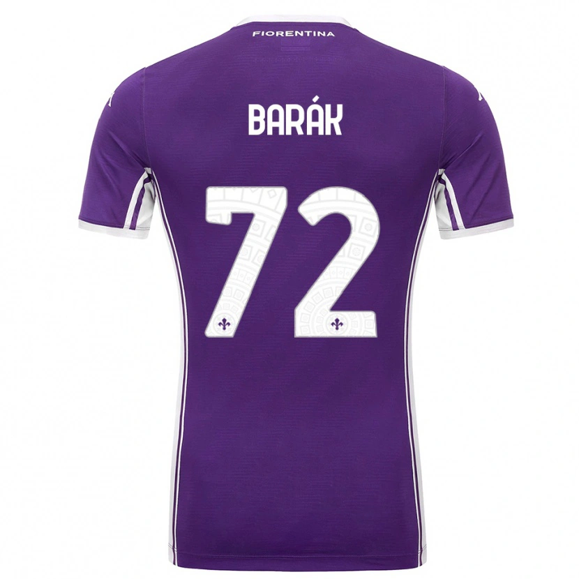 Danxen Femme Maillot Antonín Barák #72 Violet Blanc Tenues Domicile 2025/26 T-Shirt