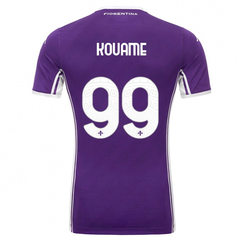 Danxen Femme Maillot Christian Kouamé #99 Violet Blanc Tenues Domicile 2025/26 T-Shirt