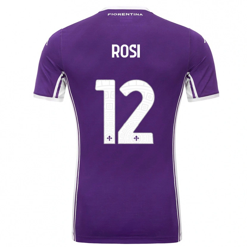 Danxen Femme Maillot Ettore Rosi #12 Violet Blanc Tenues Domicile 2025/26 T-Shirt