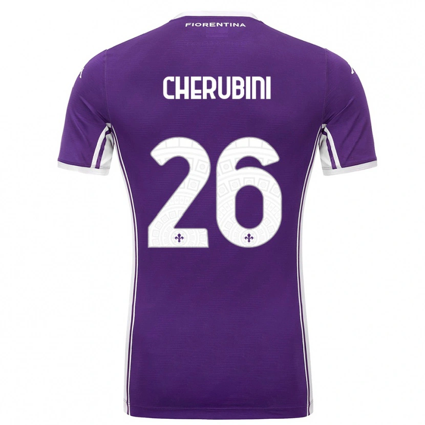 Danxen Femme Maillot Maya Cherubini #26 Violet Blanc Tenues Domicile 2025/26 T-Shirt