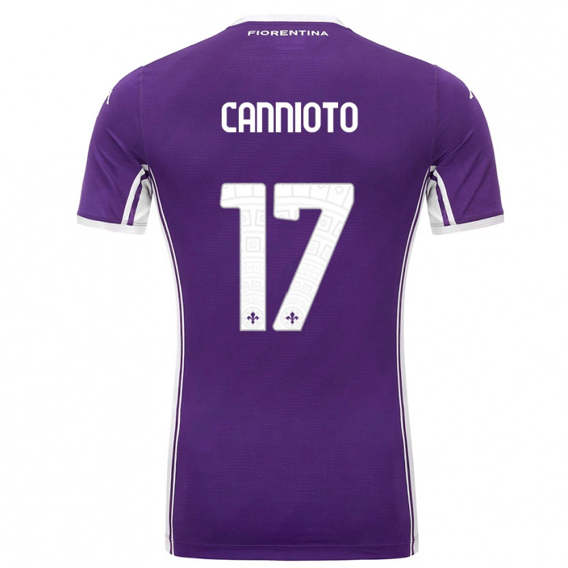 Danxen Femme Maillot Andrea Cannioto #17 Violet Blanc Tenues Domicile 2025/26 T-Shirt