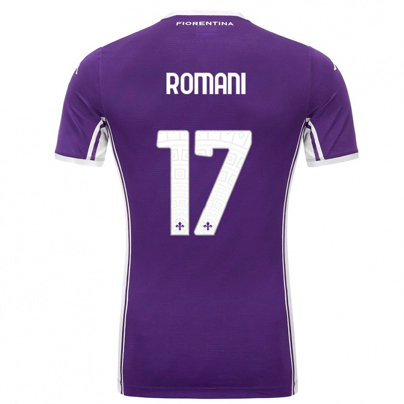 Danxen Femme Maillot Lorenzo Romani #17 Violet Blanc Tenues Domicile 2025/26 T-Shirt