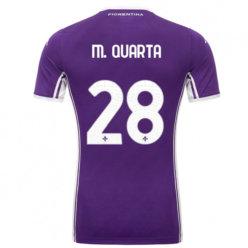 Danxen Femme Maillot Lucas Martinez Quarta #28 Violet Blanc Tenues Domicile 2025/26 T-Shirt
