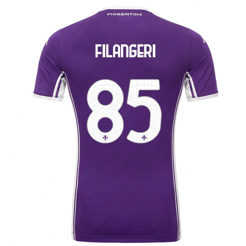 Danxen Femme Maillot Maria Luisa Filangeri #85 Violet Blanc Tenues Domicile 2025/26 T-Shirt