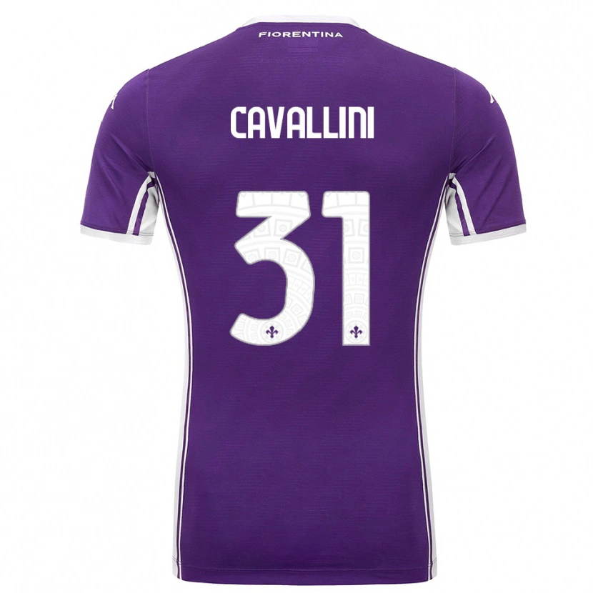 Danxen Femme Maillot Aurora Cavallini #31 Violet Blanc Tenues Domicile 2025/26 T-Shirt