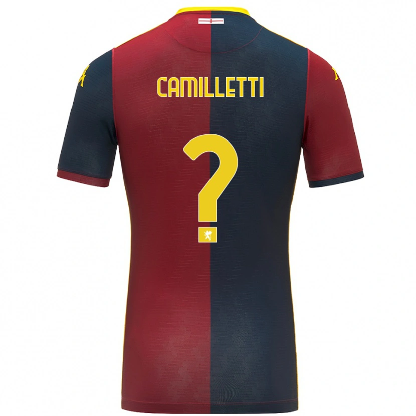 Danxen Femme Maillot Giovanni Camilletti #0 Rouge Bleu Roi Tenues Domicile 2025/26 T-Shirt