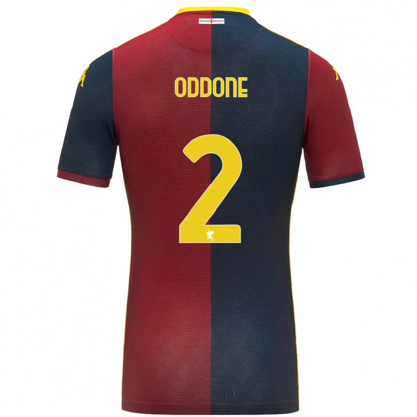 Danxen Femme Maillot Riccardo Oddone #2 Rouge Bleu Roi Tenues Domicile 2025/26 T-Shirt