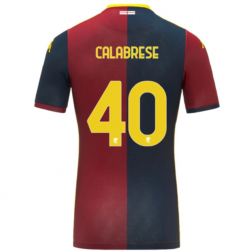 Danxen Femme Maillot Filippo Calabrese #40 Rouge Bleu Roi Tenues Domicile 2025/26 T-Shirt