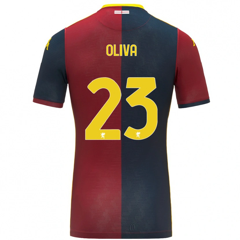 Danxen Femme Maillot Eleonora Oliva #23 Rouge Bleu Roi Tenues Domicile 2025/26 T-Shirt