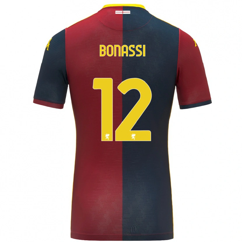 Danxen Femme Maillot Lorenzo Bonassi #12 Rouge Bleu Roi Tenues Domicile 2025/26 T-Shirt