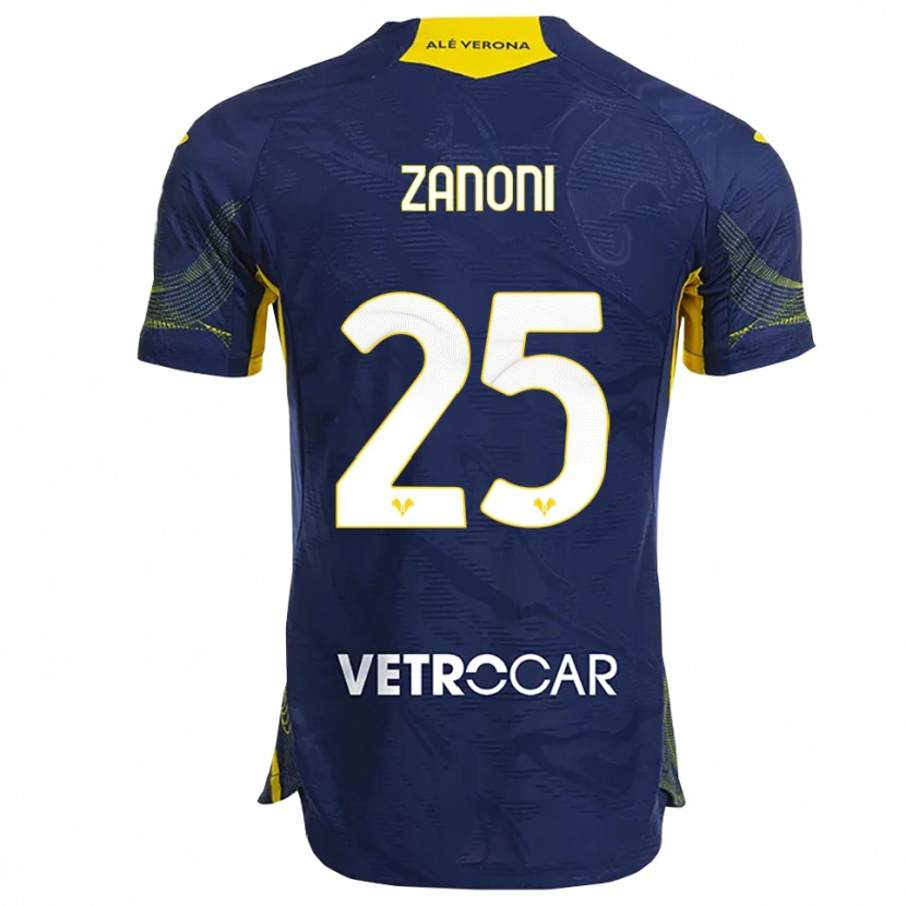 Danxen Femme Maillot Greta Zanoni #25 Marine Jaune Tenues Domicile 2025/26 T-Shirt