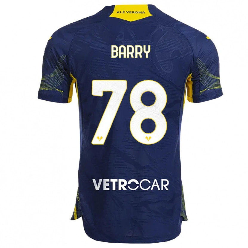 Danxen Femme Maillot Oumar Barry #78 Marine Jaune Tenues Domicile 2025/26 T-Shirt