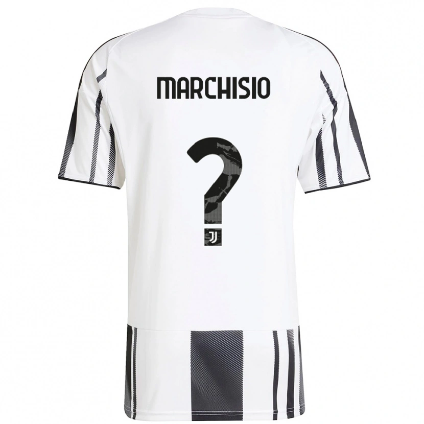 Danxen Femme Maillot Davide Marchisio #0 Blanc Noir Tenues Domicile 2025/26 T-Shirt