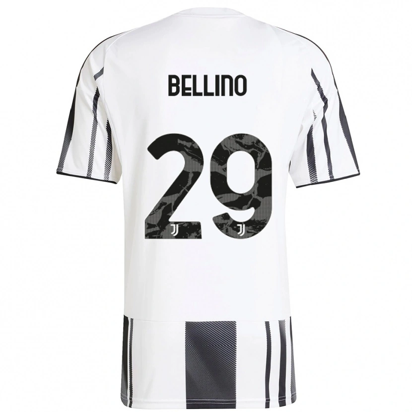 Danxen Femme Maillot Filippo Bellino #29 Blanc Noir Tenues Domicile 2025/26 T-Shirt